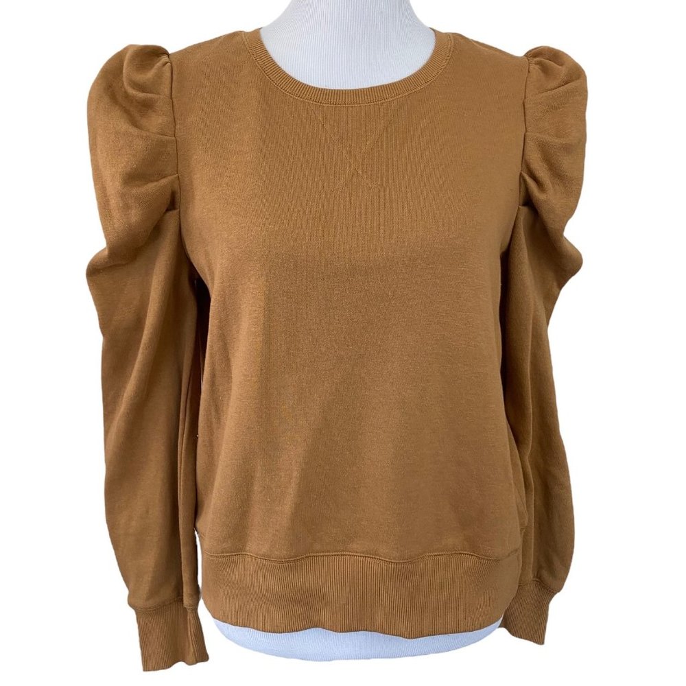 Rebecca Minkoff Mustard Puff Sleeve Sweatshirt